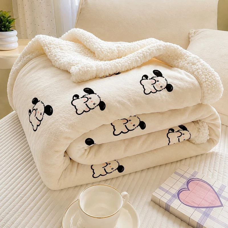 Cartoon Printed Warm Sherpa Fleece Blanket factory Cartoon Printed Warm Sherpa Fleece Blanket factory